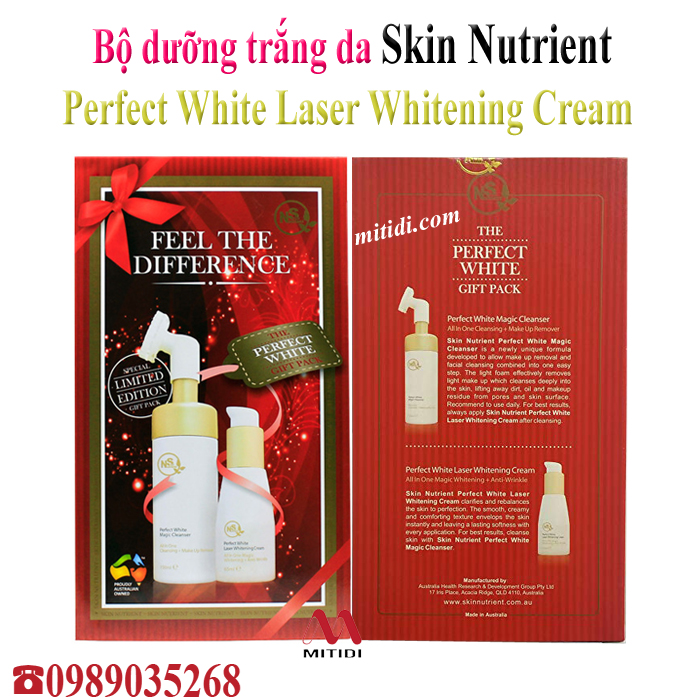 B kem d ng tr ng da Skin Nutrient Perfect White Laser Whitening